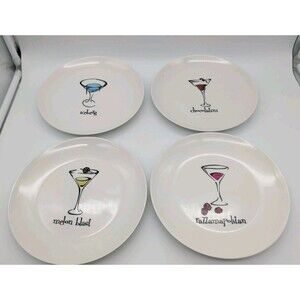 Design Pac Martini Design Dessert Plates 8" Set of 4